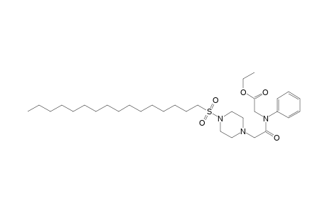 Glycine, N-[2-[4-(hexadecylsulfonyl)-1-piperazinyl]acetyl]-N-phenyl-, ethyl ester