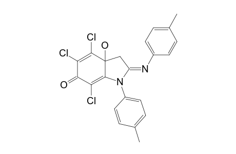 4,5,7-TRICHLORO-3A-HYDROXY-1-(4-METHYLPHENYL)-2-(4-METHYLPHENYLIMINO)-2,3,3A,6-TETRAHYDRO-1H-INDOL-6-ONE