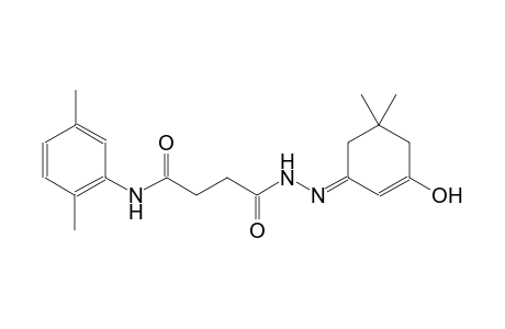N-(2,5-dimethylphenyl)-4-[(2E)-2-(3-hydroxy-5,5-dimethyl-2-cyclohexen-1-ylidene)hydrazino]-4-oxobutanamide