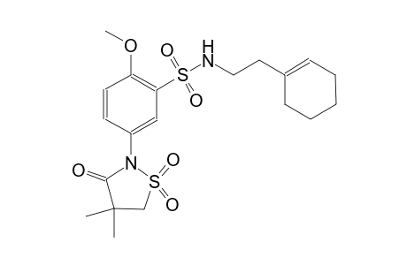 benzenesulfonamide, N-[2-(1-cyclohexen-1-yl)ethyl]-5-(4,4-dimethyl-1,1-dioxido-3-oxo-2-isothiazolidinyl)-2-methoxy-
