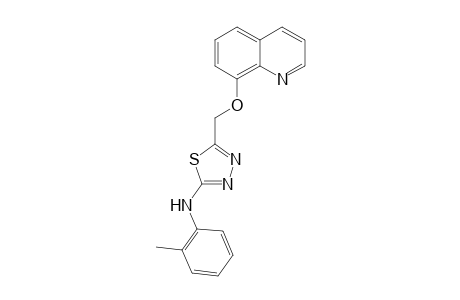 N-(2-Methylphenyl)-5-((quinolin-8-yloxy)methyl)-1,3,4-thiadiazol-2-amine