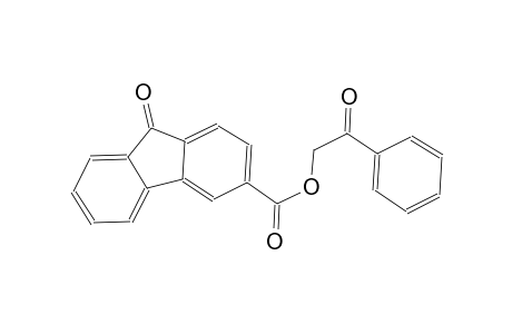 9H-fluorene-3-carboxylic acid, 9-oxo-, 2-oxo-2-phenylethyl ester