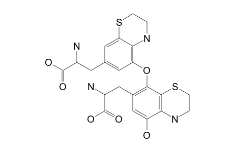 2-amino-3-[8-[[7-(2-amino-3-hydroxy-3-keto-propyl)-3,4-dihydro-2H-1,4-benzothiazin-5-yl]oxy]-5-hydroxy-3,4-dihydro-2H-1,4-benzothiazin-7-yl]propionic acid