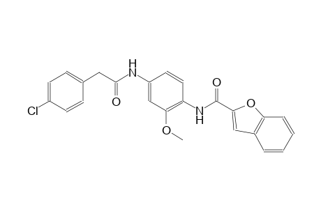 N-(4-{[(4-chlorophenyl)acetyl]amino}-2-methoxyphenyl)-1-benzofuran-2-carboxamide