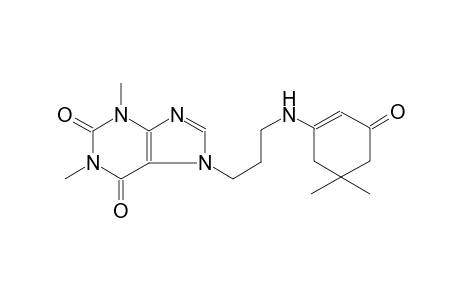 1H-purine-2,6-dione, 7-[3-[(5,5-dimethyl-3-oxo-1-cyclohexen-1-yl)amino]propyl]-3,7-dihydro-1,3-dimethyl-