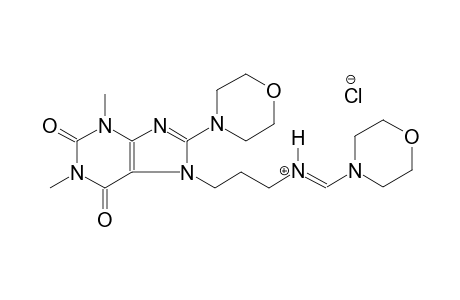 1H-purine-7-propanaminium, 2,3,6,7-tetrahydro-1,3-dimethyl-8-(4-morpholinyl)-N-[(E)-4-morpholinylmethylidene]-2,6-dioxo-, chloride
