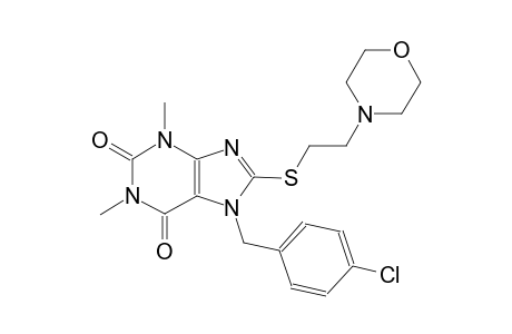 7-(4-chlorobenzyl)-1,3-dimethyl-8-{[2-(4-morpholinyl)ethyl]sulfanyl}-3,7-dihydro-1H-purine-2,6-dione