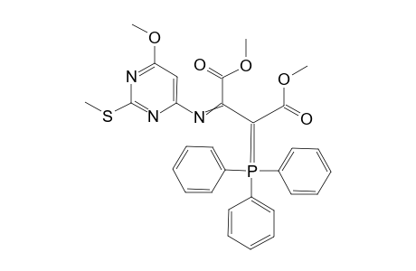 dimethyl 2-(6-methoxy-2-methylsulfanyl-pyrimidin-4-yl)imino-3-(triphenyl-.lambda.5-phosphanylidene)butanedioate