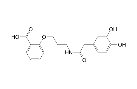 Benzoic acid, 2-[3-[[(3,4-dihydroxyphenyl)acetyl]amino]propoxy]-