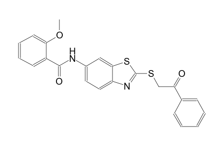 2-methoxy-N-{2-[(2-oxo-2-phenylethyl)sulfanyl]-1,3-benzothiazol-6-yl}benzamide