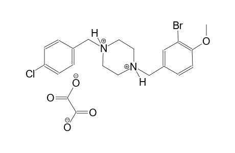 1-(3-bromo-4-methoxybenzyl)-4-(4-chlorobenzyl)piperazinediium oxalate