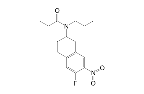 N-(6-fluoranyl-7-nitro-1,2,3,4-tetrahydronaphthalen-2-yl)-N-propyl-propanamide