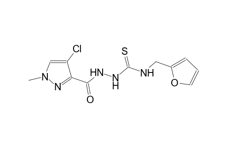 2-[(4-chloro-1-methyl-1H-pyrazol-3-yl)carbonyl]-N-(2-furylmethyl)hydrazinecarbothioamide