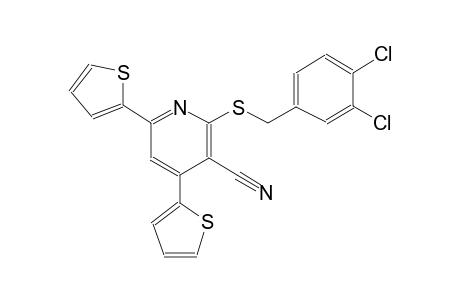 3-pyridinecarbonitrile, 2-[[(3,4-dichlorophenyl)methyl]thio]-4,6-di(2-thienyl)-