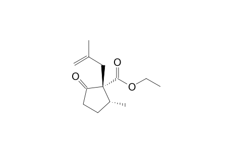 (1R,2R)-2-methyl-1-(2-methylprop-2-enyl)-5-oxo-1-cyclopentanecarboxylic acid ethyl ester