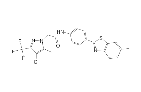 2-[4-chloro-5-methyl-3-(trifluoromethyl)-1H-pyrazol-1-yl]-N-[4-(6-methyl-1,3-benzothiazol-2-yl)phenyl]acetamide