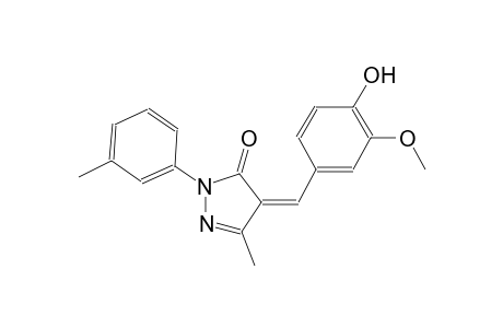 (4Z)-4-(4-hydroxy-3-methoxybenzylidene)-5-methyl-2-(3-methylphenyl)-2,4-dihydro-3H-pyrazol-3-one