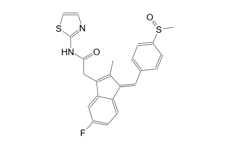 1H-indene-3-acetamide, 5-fluoro-2-methyl-1-[[4-(methylsulfinyl)phenyl]methylene]-N-(2-thiazolyl)-, (1E)-