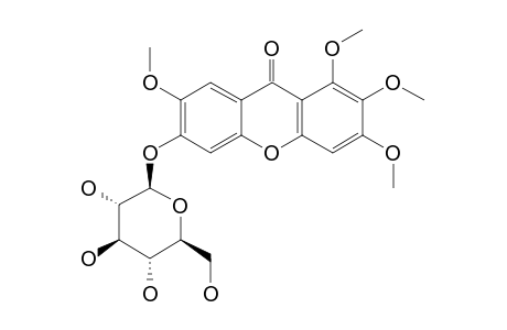 POLYGALAXANTHONE-VI;6-O-(BETA-D-GLUCOPYRANOSYL)-1,2,3,7-TETRAMETHOXYXANTHONE