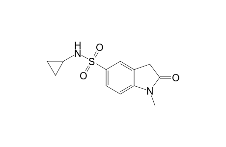 1H-Indole-5-sulfonic acid, 1-methyl-2-oxo-2,3-dihydro-, cyclopropylamide