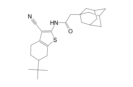 2-(1-adamantyl)-N-(6-tert-butyl-3-cyano-4,5,6,7-tetrahydro-1-benzothien-2-yl)acetamide