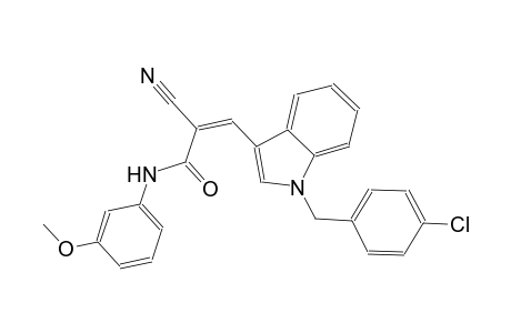 (2Z)-3-[1-(4-chlorobenzyl)-1H-indol-3-yl]-2-cyano-N-(3-methoxyphenyl)-2-propenamide