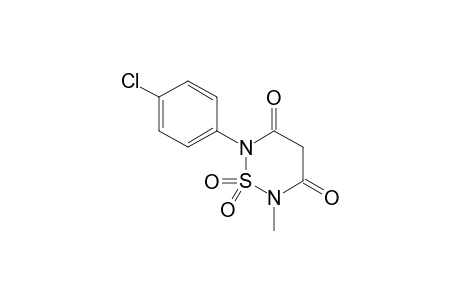 2H-1,2,6-Thiadiazine-3,5(4H,6H)-dione, 2-(4-chlorophenyl)-6-methyl-, 1,1-dioxide