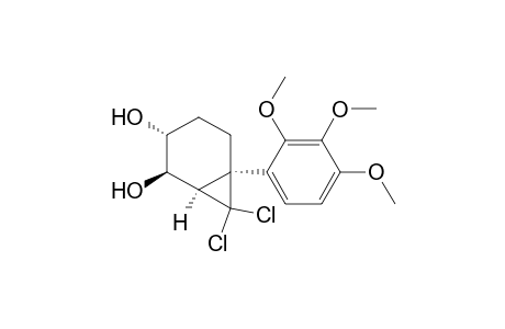 (1.alpha.,2.beta.,3.alpha.,6.alpha.)-7,7-dichloro-6-(2',3',4'-trimethoxyphenyl)bicyclo[4.1.0]heptane-2,3-diol
