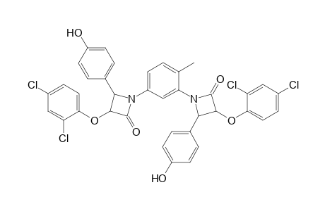 3-(2,4-Dichlorophenoxy)-1-(3-(3-(2,4-dichlorophenoxy)-2-oxo-4-(4-hydroxyphenyl)azetidin-1-yl)-4-methyl phenyl)-4-(4-hydroxyphenyl)azetidin-2-one