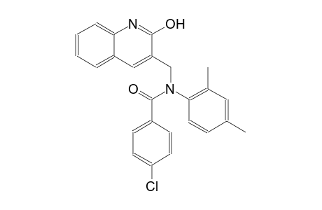 4-chloro-N-(2,4-dimethylphenyl)-N-[(2-hydroxy-3-quinolinyl)methyl]benzamide