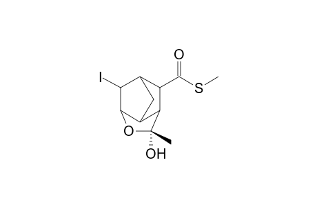 Methyl (3.beta.-methyl-3.alpha.-hydroxyl-9-iodo-2-oxa)tricyclo[4.2.1.0(4,8)]nonane-5-thiocarboxylate