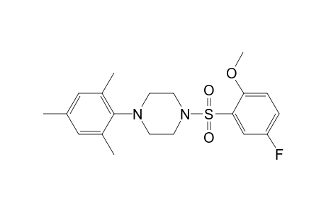 1-(5-fluoranyl-2-methoxy-phenyl)sulfonyl-4-(2,4,6-trimethylphenyl)piperazine