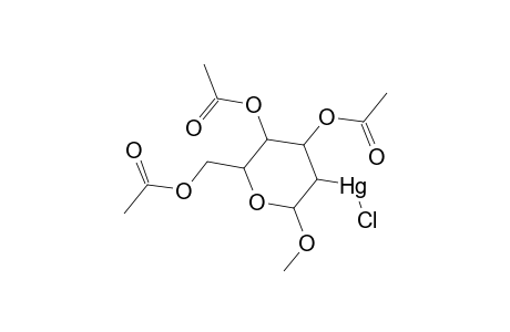 .beta.-D-Glucopyranoside, methyl 2-(chloromercurio)-2-deoxy-, triacetate