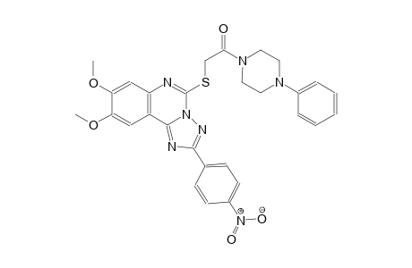 8,9-dimethoxy-2-(4-nitrophenyl)-5-{[2-oxo-2-(4-phenyl-1-piperazinyl)ethyl]sulfanyl}[1,2,4]triazolo[1,5-c]quinazoline