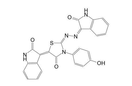 (2E,5Z)-3-(4-hydroxyphenyl)-5-(2-oxo-1,2-dihydro-3H-indol-3-ylidene)-1,3-thiazolidine-2,4-dione 2-{[(3Z)-2-oxo-1,2-dihydro-3H-indol-3-ylidene]hydrazone}