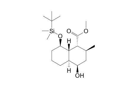 Methyl (1R*,2S*,4R*,4aS*,8R*,8aS*)-8-(tert-butyldimethylsiloxy)-4-hydroxy-2-methyldecahydronaphthalene-1-carboxylate