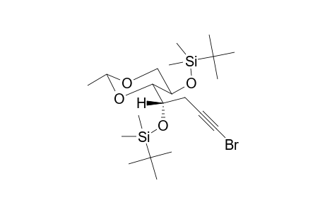 1-Bromo-1,2,3-trideoxy-4,6-bis-O-(tert-butyldimethylsilyl)-5,7-di-O-ethylidene-D-ribo-hept-1-ynitol
