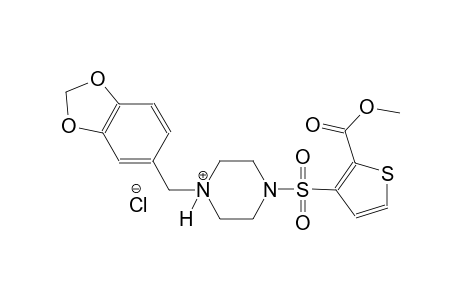 piperazinium, 1-(1,3-benzodioxol-5-ylmethyl)-4-[[2-(methoxycarbonyl)-3-thienyl]sulfonyl]-, chloride