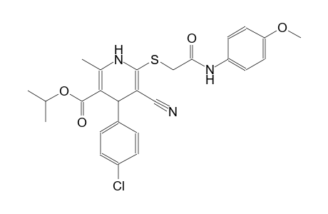 3-pyridinecarboxylic acid, 4-(4-chlorophenyl)-5-cyano-1,4-dihydro-6-[[2-[(4-methoxyphenyl)amino]-2-oxoethyl]thio]-2-methyl-, 1-methylethyl ester