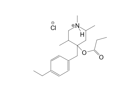 piperidinium, 4-[(4-ethylphenyl)methyl]-1,2,5-trimethyl-4-(1-oxopropoxy)-, chloride