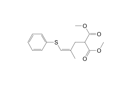 Propanedioic acid, [2-methyl-3-(phenylthio)-2-propenyl]-, dimethyl ester, (Z)-