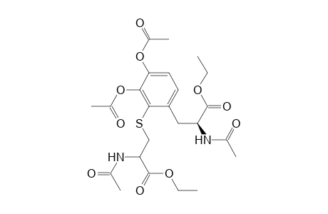 Alanine, 3-[2-[(2-acetamido-2-carboxyethyl)thio]-3,4-dihydroxyphenyl]-N-acetyl -, diethyl ester, diacetate