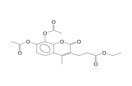 7,8-Diacetoxy-3-(ethoxycarbonylethyl)-4-methylcoumarin