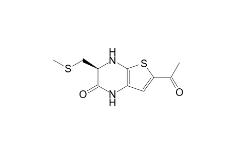 (3S)-6-Acetyl-3-[(methylsulfanyl)methyl]-3,4-dihydrothieno[2,3-b]pyrazin-2(1H)-one