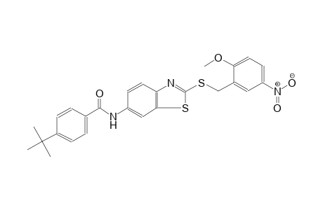 4-tert-butyl-N-{2-[(2-methoxy-5-nitrobenzyl)sulfanyl]-1,3-benzothiazol-6-yl}benzamide