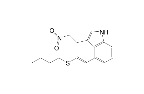 3-(2'-Nitroethyl)-4-[2'-(butylthio)ethenyl]indole