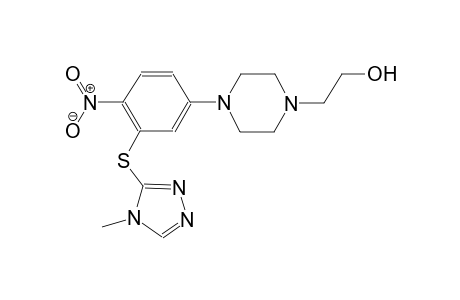 2-(4-{3-[(4-methyl-4H-1,2,4-triazol-3-yl)sulfanyl]-4-nitrophenyl}-1-piperazinyl)ethanol