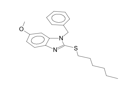 1-benzyl-2-hexylthio-6-methoxybenzimidazole