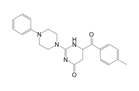 4(1H)-pyrimidinone, 5,6-dihydro-6-(4-methylbenzoyl)-2-(4-phenyl-1-piperazinyl)-