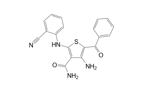 4-Amino-5-benzoyl-2-(2-cyanoanilino)-3-thiophenecarboxamide